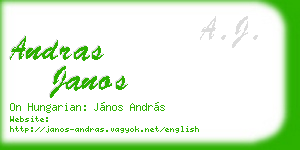 andras janos business card